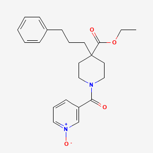 ethyl 1-[(1-oxido-3-pyridinyl)carbonyl]-4-(3-phenylpropyl)-4-piperidinecarboxylate