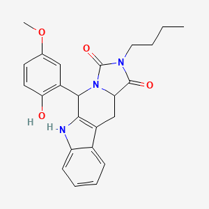 2-butyl-5-(2-hydroxy-5-methoxyphenyl)-5,6,11,11a-tetrahydro-1H-imidazo[1',5':1,6]pyrido[3,4-b]indole-1,3(2H)-dione