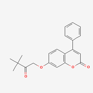 molecular formula C21H20O4 B5073922 7-(3,3-dimethyl-2-oxobutoxy)-4-phenyl-2H-chromen-2-one 