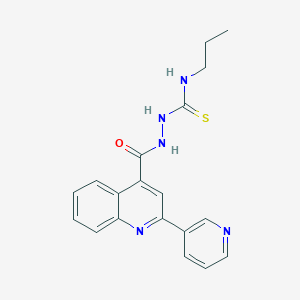 N-propyl-2-{[2-(3-pyridinyl)-4-quinolinyl]carbonyl}hydrazinecarbothioamide