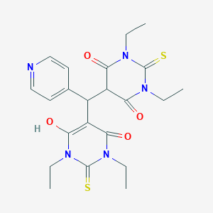 5-[(1,3-diethyl-6-hydroxy-4-oxo-2-thioxo-1,2,3,4-tetrahydro-5-pyrimidinyl)(4-pyridinyl)methyl]-1,3-diethyl-2-thioxodihydro-4,6(1H,5H)-pyrimidinedione