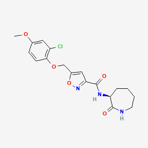 5-[(2-chloro-4-methoxyphenoxy)methyl]-N-[(3S)-2-oxo-3-azepanyl]-3-isoxazolecarboxamide