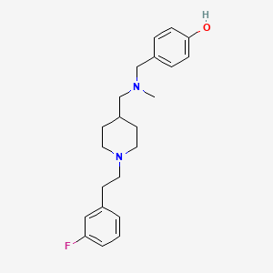 4-{[({1-[2-(3-fluorophenyl)ethyl]-4-piperidinyl}methyl)(methyl)amino]methyl}phenol