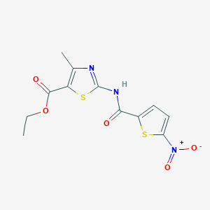 ethyl 4-methyl-2-{[(5-nitro-2-thienyl)carbonyl]amino}-1,3-thiazole-5-carboxylate