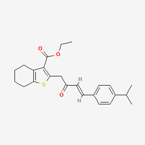 ethyl 2-[4-(4-isopropylphenyl)-2-oxo-3-buten-1-yl]-4,5,6,7-tetrahydro-1-benzothiophene-3-carboxylate