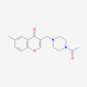 molecular formula C17H20N2O3 B5074029 3-[(4-acetyl-1-piperazinyl)methyl]-6-methyl-4H-chromen-4-one 