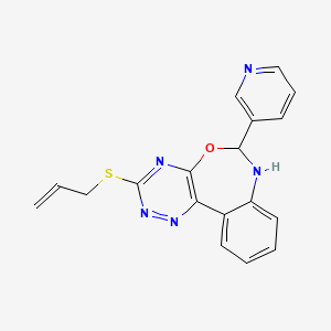 molecular formula C18H15N5OS B5074039 3-(allylthio)-6-(3-pyridinyl)-6,7-dihydro[1,2,4]triazino[5,6-d][3,1]benzoxazepine 