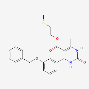 2-(methylthio)ethyl 4-[3-(benzyloxy)phenyl]-6-methyl-2-oxo-1,2,3,4-tetrahydro-5-pyrimidinecarboxylate