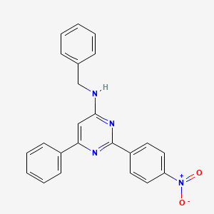 N-benzyl-2-(4-nitrophenyl)-6-phenyl-4-pyrimidinamine