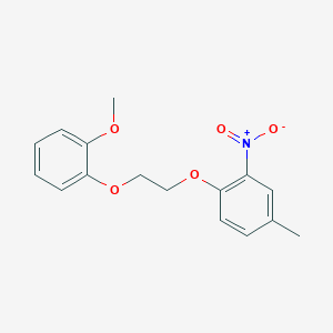 molecular formula C16H17NO5 B5074105 1-[2-(2-methoxyphenoxy)ethoxy]-4-methyl-2-nitrobenzene 