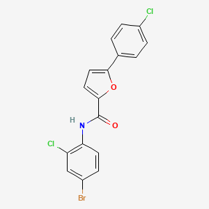 molecular formula C17H10BrCl2NO2 B5074117 N-(4-bromo-2-chlorophenyl)-5-(4-chlorophenyl)furan-2-carboxamide 