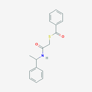 S-{2-oxo-2-[(1-phenylethyl)amino]ethyl} benzenecarbothioate