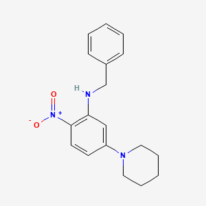 N-benzyl-2-nitro-5-(1-piperidinyl)aniline