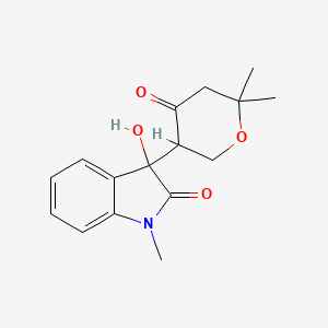 3-(6,6-Dimethyl-4-oxooxan-3-yl)-3-hydroxy-1-methylindol-2-one