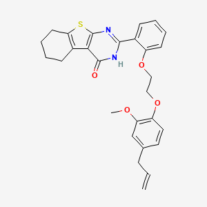 2-(2-{2-[2-methoxy-4-(prop-2-en-1-yl)phenoxy]ethoxy}phenyl)-5,6,7,8-tetrahydro[1]benzothieno[2,3-d]pyrimidin-4(3H)-one