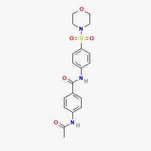 4-(acetylamino)-N-[4-(4-morpholinylsulfonyl)phenyl]benzamide