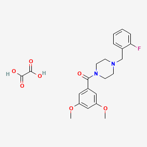 molecular formula C22H25FN2O7 B5074271 1-(3,5-dimethoxybenzoyl)-4-(2-fluorobenzyl)piperazine oxalate 