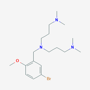 molecular formula C18H32BrN3O B5074334 N'-[(5-bromo-2-methoxyphenyl)methyl]-N'-[3-(dimethylamino)propyl]-N,N-dimethylpropane-1,3-diamine 