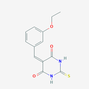 molecular formula C13H12N2O3S B5074352 5-(3-ethoxybenzylidene)-2-thioxodihydro-4,6(1H,5H)-pyrimidinedione 