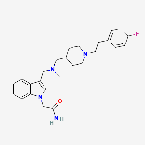 2-(3-{[({1-[2-(4-fluorophenyl)ethyl]-4-piperidinyl}methyl)(methyl)amino]methyl}-1H-indol-1-yl)acetamide