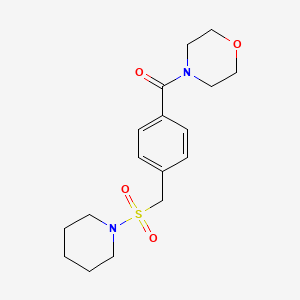 molecular formula C17H24N2O4S B5074383 4-{4-[(1-piperidinylsulfonyl)methyl]benzoyl}morpholine 