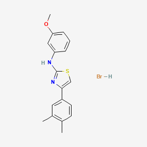 4-(3,4-dimethylphenyl)-N-(3-methoxyphenyl)-1,3-thiazol-2-amine hydrobromide