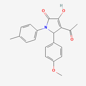 molecular formula C20H19NO4 B5074406 4-ACETYL-3-HYDROXY-5-(4-METHOXYPHENYL)-1-(4-METHYLPHENYL)-2,5-DIHYDRO-1H-PYRROL-2-ONE 