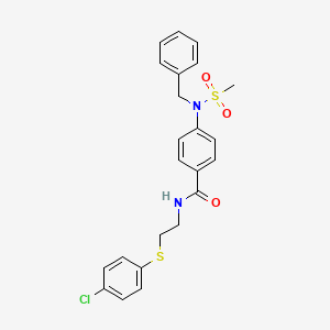 4-[benzyl(methylsulfonyl)amino]-N-{2-[(4-chlorophenyl)thio]ethyl}benzamide