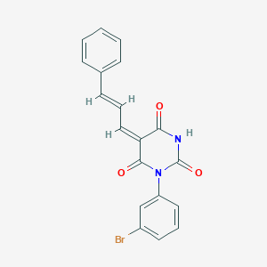 molecular formula C19H13BrN2O3 B5074465 1-(3-bromophenyl)-5-(3-phenyl-2-propen-1-ylidene)-2,4,6(1H,3H,5H)-pyrimidinetrione 