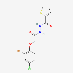 N'-[2-(2-bromo-4-chlorophenoxy)acetyl]thiophene-2-carbohydrazide