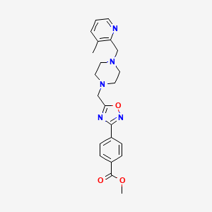 methyl 4-[5-({4-[(3-methyl-2-pyridinyl)methyl]-1-piperazinyl}methyl)-1,2,4-oxadiazol-3-yl]benzoate