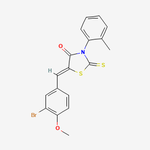 5-(3-bromo-4-methoxybenzylidene)-3-(2-methylphenyl)-2-thioxo-1,3-thiazolidin-4-one