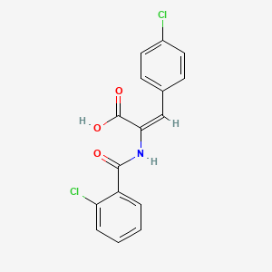 (E)-2-[(2-chlorobenzoyl)amino]-3-(4-chlorophenyl)prop-2-enoic acid