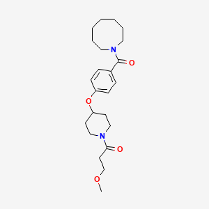 1-(4-{[1-(3-methoxypropanoyl)-4-piperidinyl]oxy}benzoyl)azocane