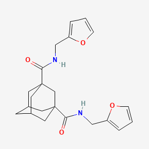 molecular formula C22H26N2O4 B5074536 1-N,3-N-bis(furan-2-ylmethyl)adamantane-1,3-dicarboxamide 