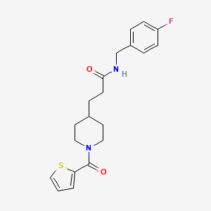 molecular formula C20H23FN2O2S B5074540 N-(4-fluorobenzyl)-3-[1-(2-thienylcarbonyl)-4-piperidinyl]propanamide 