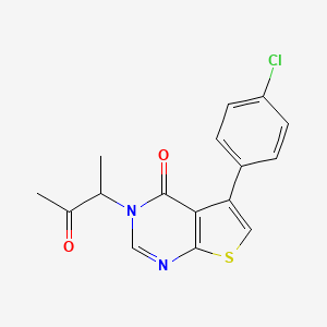 5-(4-chlorophenyl)-3-(1-methyl-2-oxopropyl)thieno[2,3-d]pyrimidin-4(3H)-one