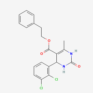 molecular formula C20H18Cl2N2O3 B5074612 2-Phenylethyl 4-(2,3-dichlorophenyl)-6-methyl-2-oxo-1,2,3,4-tetrahydropyrimidine-5-carboxylate 