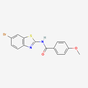 molecular formula C15H11BrN2O2S B5074615 N-(6-bromo-1,3-benzothiazol-2-yl)-4-methoxybenzamide CAS No. 15864-17-2