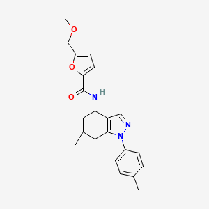 N-[6,6-dimethyl-1-(4-methylphenyl)-4,5,6,7-tetrahydro-1H-indazol-4-yl]-5-(methoxymethyl)-2-furamide