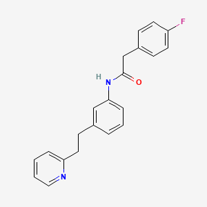 molecular formula C21H19FN2O B5074654 2-(4-fluorophenyl)-N-{3-[2-(2-pyridinyl)ethyl]phenyl}acetamide 