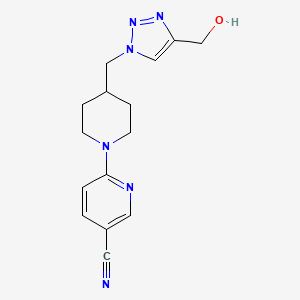 6-(4-{[4-(hydroxymethyl)-1H-1,2,3-triazol-1-yl]methyl}-1-piperidinyl)nicotinonitrile trifluoroacetate (salt)