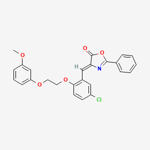 4-{5-chloro-2-[2-(3-methoxyphenoxy)ethoxy]benzylidene}-2-phenyl-1,3-oxazol-5(4H)-one