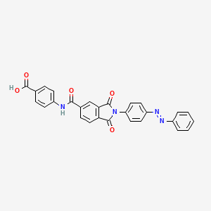 molecular formula C28H18N4O5 B5074695 4-[({1,3-dioxo-2-[4-(phenyldiazenyl)phenyl]-2,3-dihydro-1H-isoindol-5-yl}carbonyl)amino]benzoic acid 