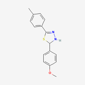 molecular formula C16H16N2OS B5074734 2-(4-methoxyphenyl)-5-(4-methylphenyl)-2,3-dihydro-1,3,4-thiadiazole 