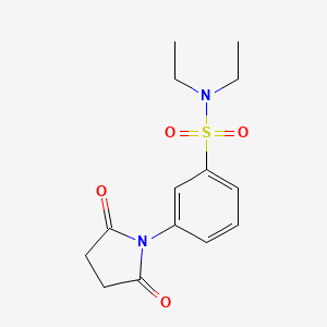 molecular formula C14H18N2O4S B5074745 3-(2,5-dioxo-1-pyrrolidinyl)-N,N-diethylbenzenesulfonamide 