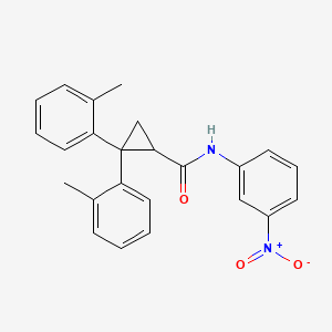 2,2-bis(2-methylphenyl)-N-(3-nitrophenyl)cyclopropanecarboxamide