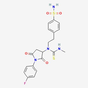 4-(2-{[1-(4-fluorophenyl)-2,5-dioxo-3-pyrrolidinyl][(methylamino)carbonothioyl]amino}ethyl)benzenesulfonamide