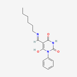 5-[(hexylamino)methylene]-1-phenyl-2,4,6(1H,3H,5H)-pyrimidinetrione