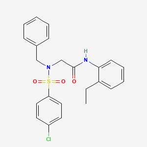 N~2~-benzyl-N~2~-[(4-chlorophenyl)sulfonyl]-N~1~-(2-ethylphenyl)glycinamide